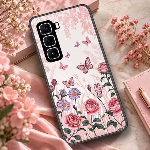 Infinix Hot 50 4G Cover - ONation Botanical Bloom Series - HQ Premium Shine Durable Shatterproof Case