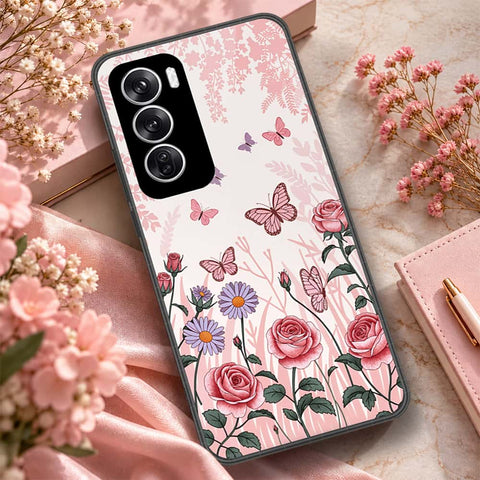 Oppo Reno 12 Cover - ONation Botanical Bloom Series - HQ Premium Shine Durable Shatterproof Case