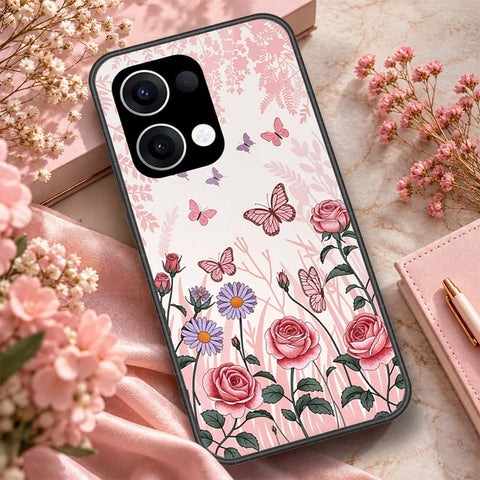 Oppo Reno 13 Cover - ONation Botanical Bloom Series - HQ Premium Shine Durable Shatterproof Case