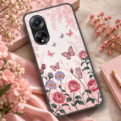 Oppo A98 Cover - ONation Botanical Bloom Series - HQ Premium Shine Durable Shatterproof Case