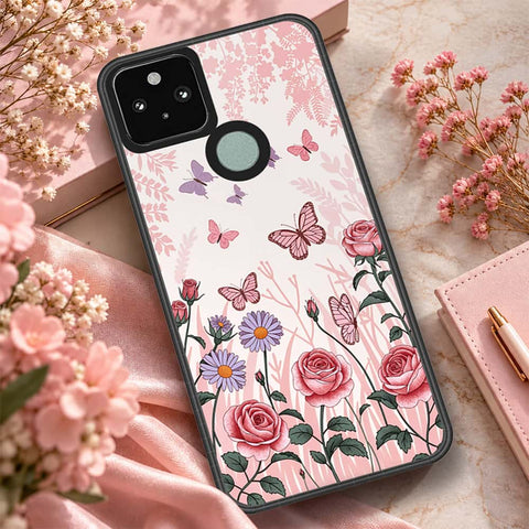 Google Pixel 5 Cover - ONation Botanical Bloom Series - HQ Premium Shine Durable Shatterproof Case