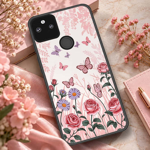 Google Pixel 5a 5G Cover - ONation Botanical Bloom Series - HQ Premium Shine Durable Shatterproof Case