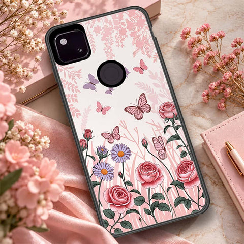 Google Pixel 4a 4G Cover - ONation Botanical Bloom Series - HQ Premium Shine Durable Shatterproof Case