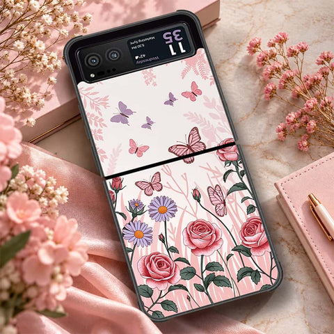 Motorola Razr 40 Cover - ONation Botanical Bloom Series - HQ Premium Shine Durable Shatterproof Case