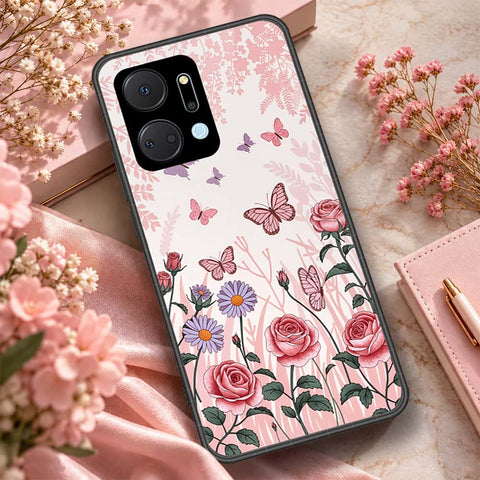 Honor X7a Cover - ONation Botanical Bloom Series - HQ Premium Shine Durable Shatterproof Case