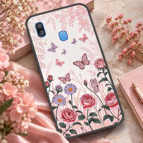Samsung Galaxy A40 Cover - ONation Botanical Bloom Series - HQ Premium Shine Durable Shatterproof Case