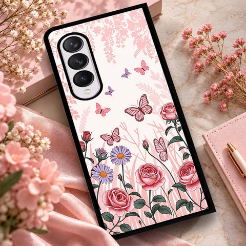 Samsung Galaxy Z Fold 4 5G Cover - ONation Botanical Bloom Series - HQ Premium Shine Durable Shatterproof Case