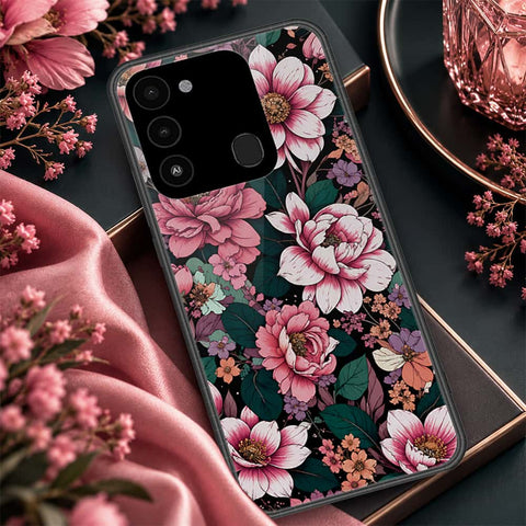 Tecno Spark 9 Cover - ONation Botanical Bloom Series - HQ Premium Shine Durable Shatterproof Case