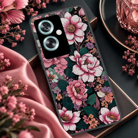 Oppo A2 Cover - ONation Botanical Bloom Series - HQ Premium Shine Durable Shatterproof Case