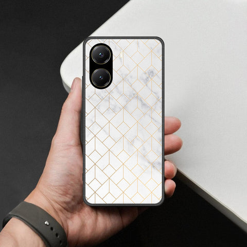 Xiaomi Redmi Turbo 4 Cover - White Marble Series 2 - HQ Premium Shine Durable Shatterproof Case