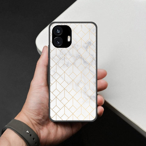 Nothing Phone 2 Cover - White Marble Series 2 - HQ Premium Shine Durable Shatterproof Case