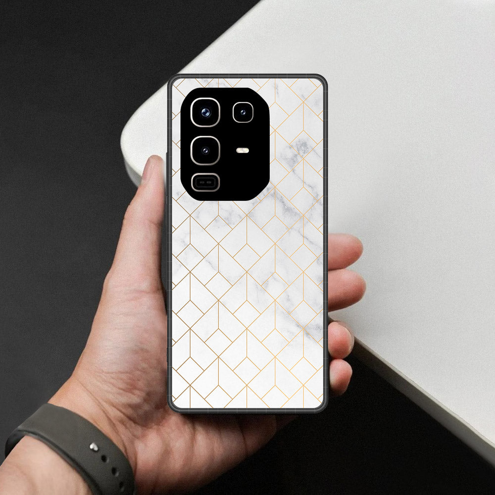 Infinix Note 50s Cover - White Marble Series 2 - HQ Premium Shine Durable Shatterproof Case