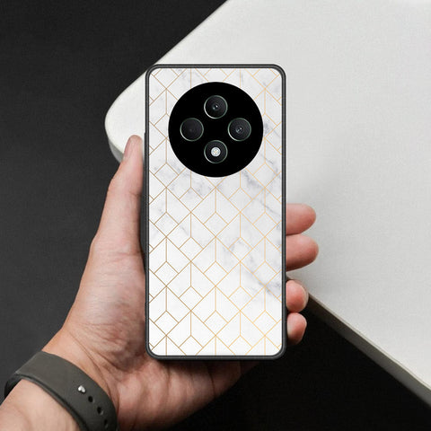 Oppo F27 Cover - White Marble Series 2 - HQ Premium Shine Durable Shatterproof Case
