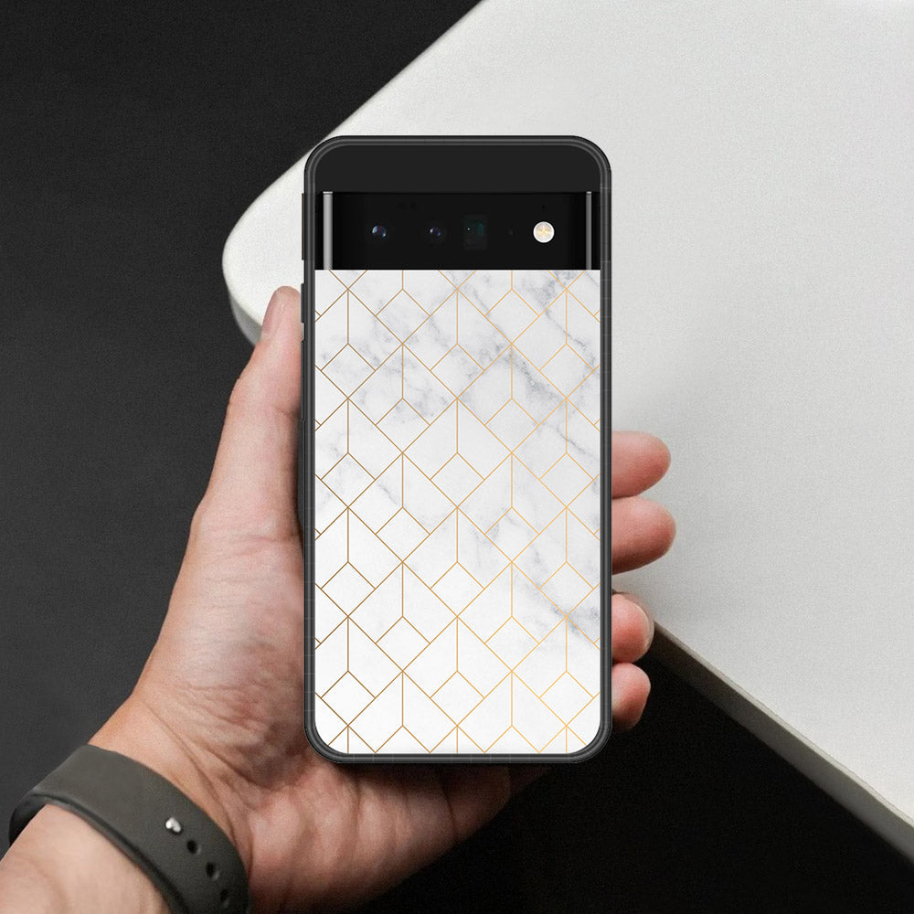 Google Pixel 6 Pro Cover - White Marble Series 2 - HQ Premium Shine Durable Shatterproof Case
