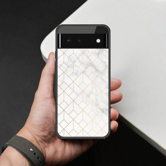 Google Pixel 6 Cover - White Marble Series 2 - HQ Premium Shine Durable Shatterproof Case