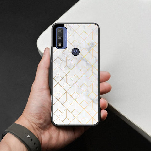 Motorola G Pure 2021 Cover - White Marble Series 2 - HQ Premium Shine Durable Shatterproof Case