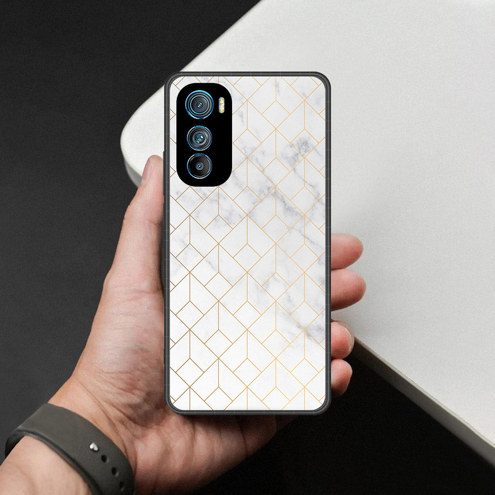 Motorola Edge 30 Cover - White Marble Series 2 - HQ Premium Shine Durable Shatterproof Case
