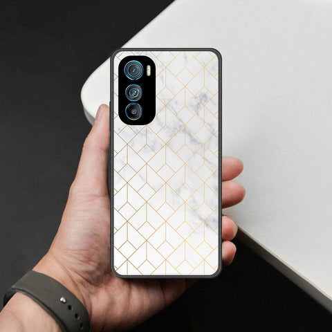 Motorola Edge 30 Cover - White Marble Series 2 - HQ Premium Shine Durable Shatterproof Case
