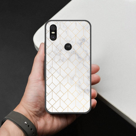 Motorola One Cover - White Marble Series 2 - HQ Premium Shine Durable Shatterproof Case