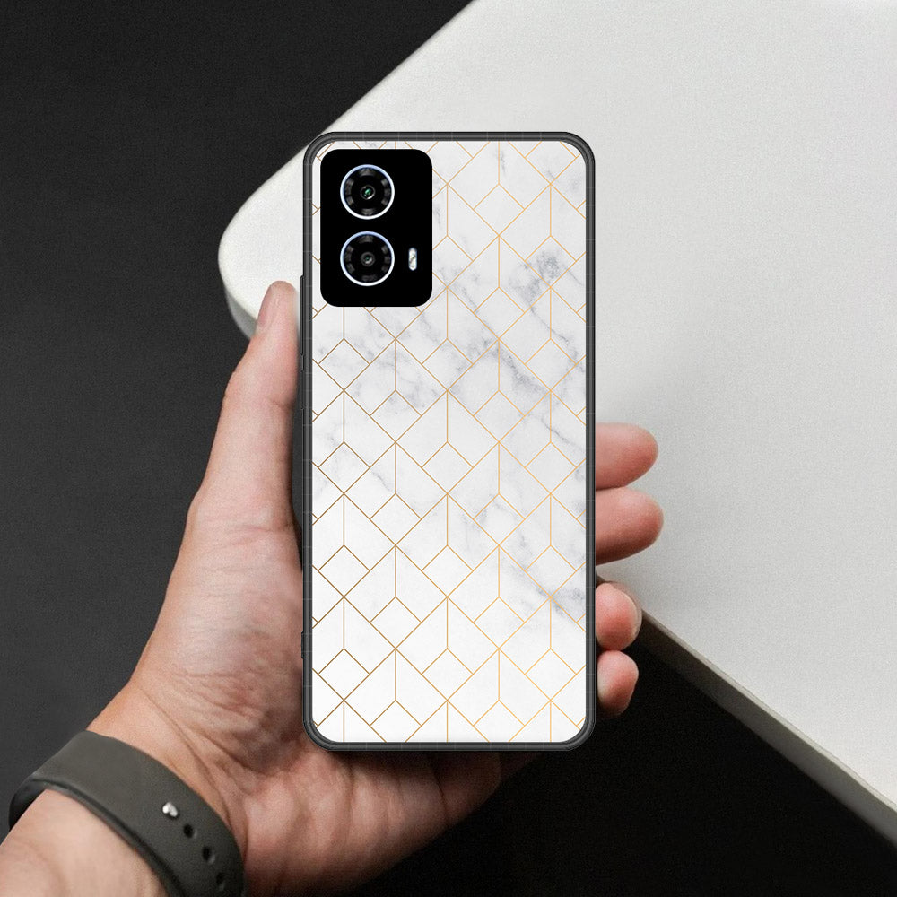 Motorola Moto G35 Cover - White Marble Series 2 - HQ Premium Shine Durable Shatterproof Case