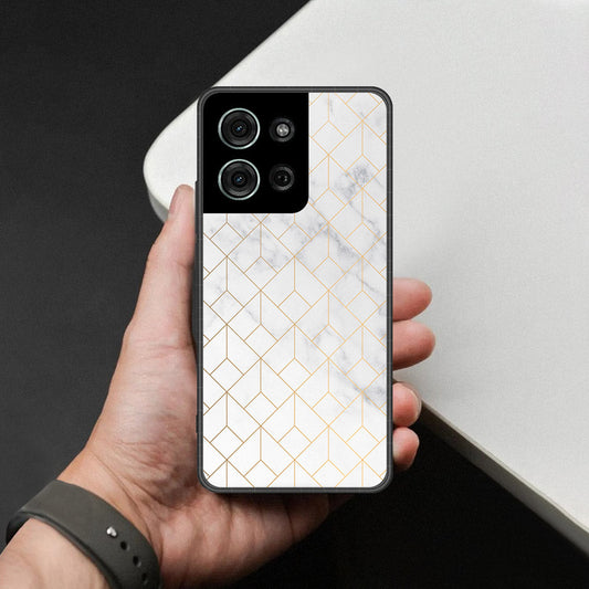 Motorola Moto G75 Cover - White Marble Series 2 - HQ Premium Shine Durable Shatterproof Case