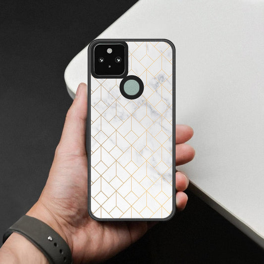 Google Pixel 4a 5G Cover - White Marble Series 2 - HQ Premium Shine Durable Shatterproof Case