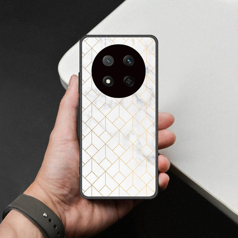 Honor Magic 7 Lite Cover - White Marble Series 2 - HQ Premium Shine Durable Shatterproof Case