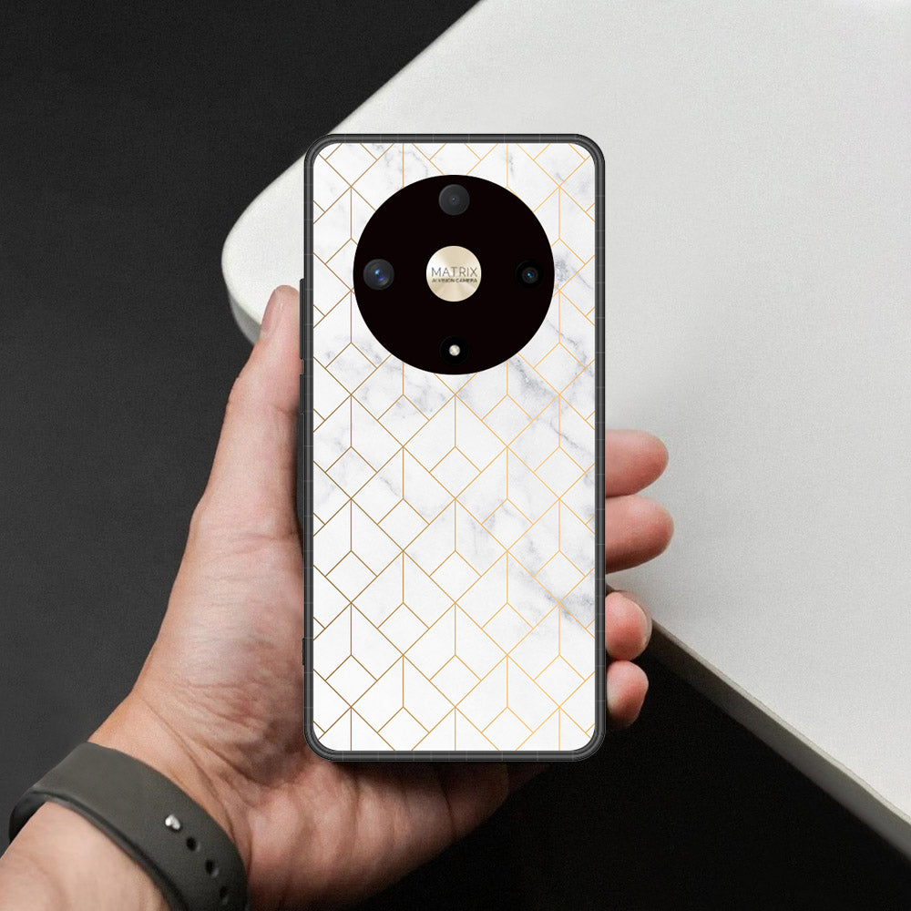 Honor Magic 6 Lite Cover - White Marble Series 2 - HQ Premium Shine Durable Shatterproof Case