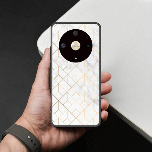 Honor X9a Cover - White Marble Series 2 - HQ Premium Shine Durable Shatterproof Case
