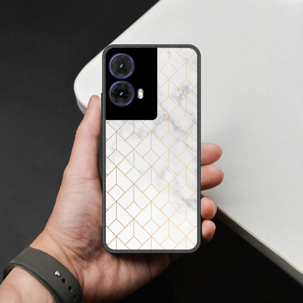Motorola Moto G85 Cover - White Marble Series 2 - HQ Premium Shine Durable Shatterproof Case