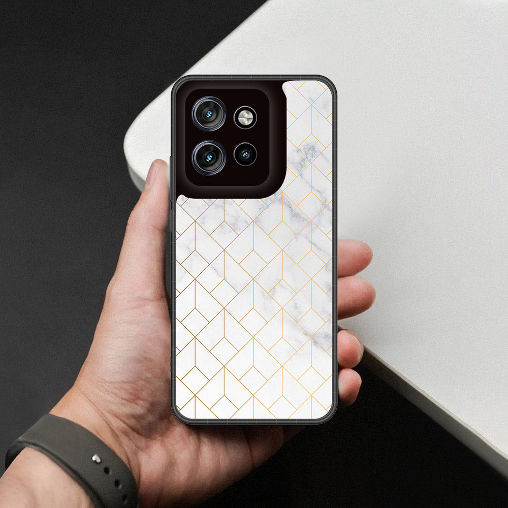 Motorola Edge 50 Neo Cover - White Marble Series 2 - HQ Premium Shine Durable Shatterproof Case