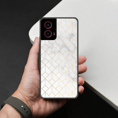 Motorola Moto G45 Cover - White Marble Series 2 - HQ Premium Shine Durable Shatterproof Case