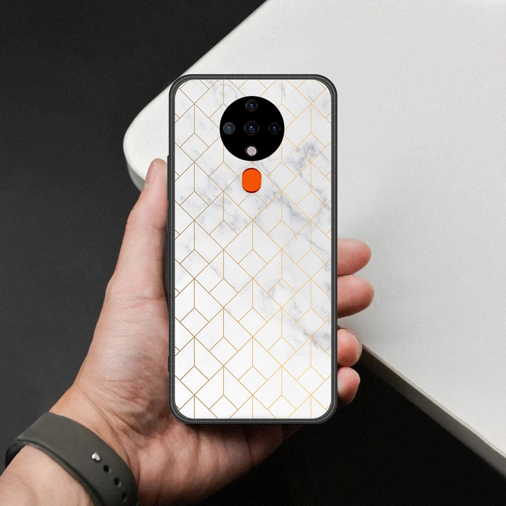 Tecno Spark Go 2020 Cover - White Marble Series 2 - HQ Premium Shine Durable Shatterproof Case
