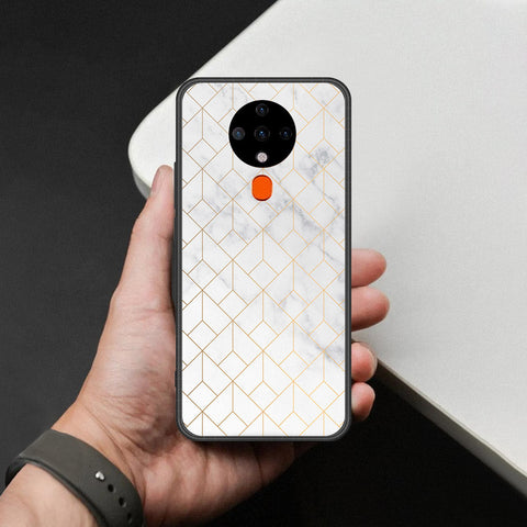 Tecno Spark 6 Cover - White Marble Series 2 - HQ Premium Shine Durable Shatterproof Case