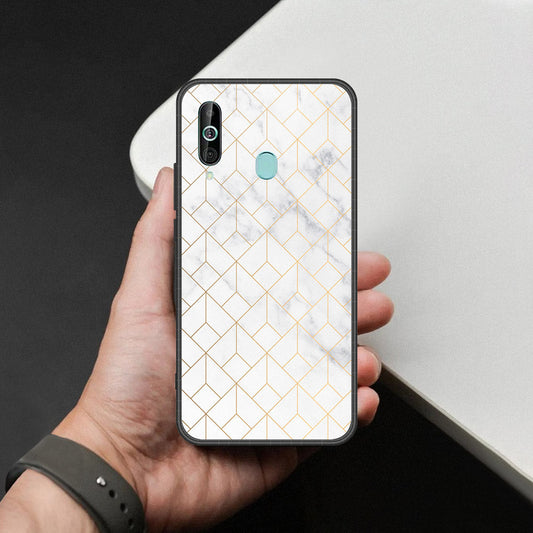 Samsung Galaxy M40 Cover - White Marble Series 2 - HQ Premium Shine Durable Shatterproof Case