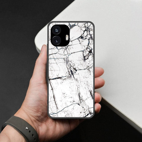 Nothing Phone 2 Cover - White Marble Series 2 - HQ Premium Shine Durable Shatterproof Case