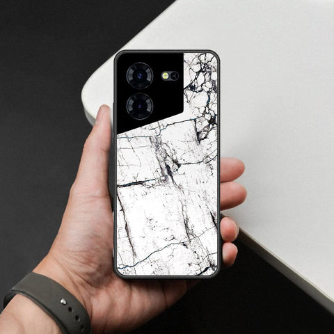 Tecno Pova 5 Cover - White Marble Series 2 - HQ Premium Shine Durable Shatterproof Case