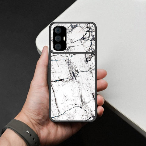 Tecno Spark 8 Pro Cover - White Marble Series 2 - HQ Premium Shine Durable Shatterproof Case