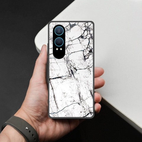 OnePlus Nord CE 4 Lite Cover - White Marble Series 2 - HQ Premium Shine Durable Shatterproof Case