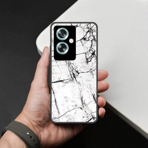Oppo A2 Cover - White Marble Series 2 - HQ Premium Shine Durable Shatterproof Case