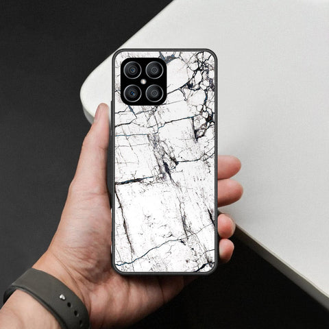 Honor X8 Cover - White Marble Series 2 - HQ Premium Shine Durable Shatterproof Case