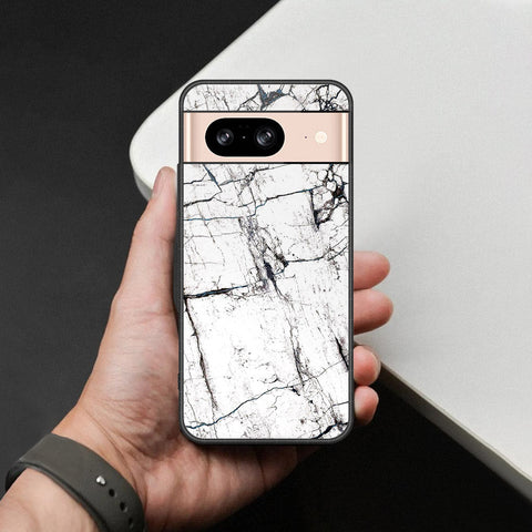 Google Pixel 8 Cover - White Marble Series 2 - HQ Premium Shine Durable Shatterproof Case