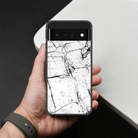 Google Pixel 6 Pro Cover - White Marble Series 2 - HQ Premium Shine Durable Shatterproof Case