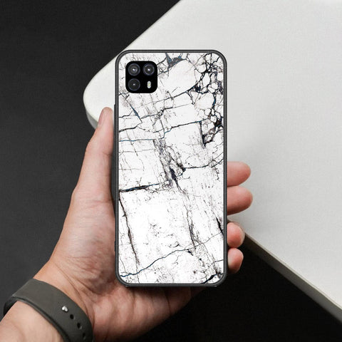Motorola Moto G50 5G Cover - White Marble Series 2 - HQ Premium Shine Durable Shatterproof Case