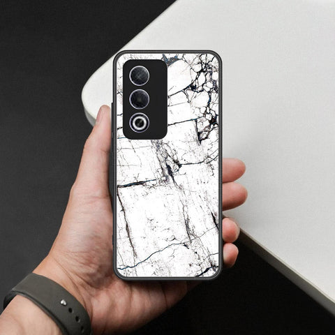 Oppo A3 Pro 5G Cover - White Marble Series 2 - HQ Premium Shine Durable Shatterproof Case