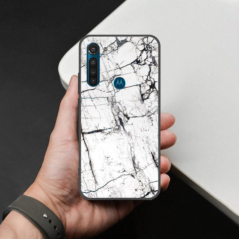 Motorola Moto G8 Power Cover - White Marble Series 2 - HQ Premium Shine Durable Shatterproof Case