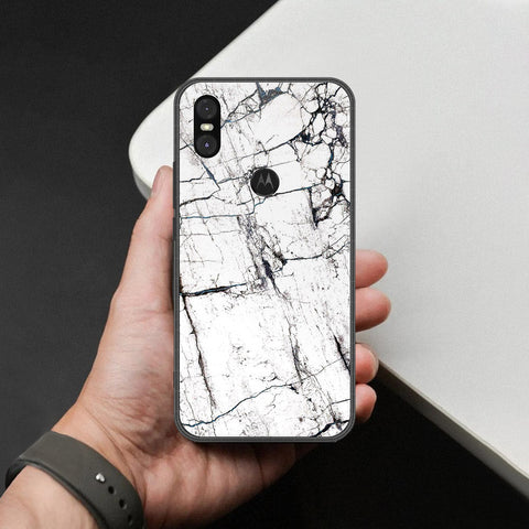 Motorola P30 Play Cover - White Marble Series 2 - HQ Premium Shine Durable Shatterproof Case