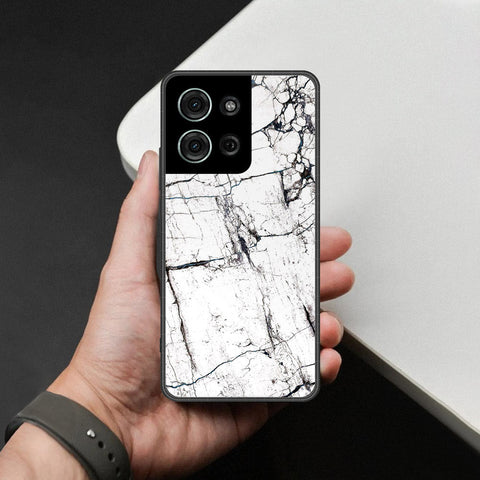 Motorola Moto G75 Cover - White Marble Series 2 - HQ Premium Shine Durable Shatterproof Case