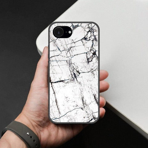 iPhone 16e Cover - White Marble Series 2 - HQ Premium Shine Durable Shatterproof Case
