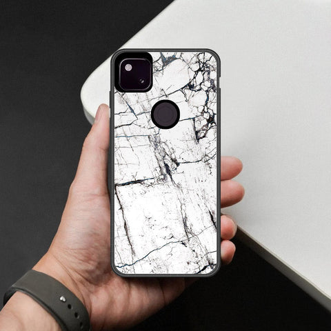 Google Pixel 4a 4G Cover - White Marble Series 2 - HQ Premium Shine Durable Shatterproof Case